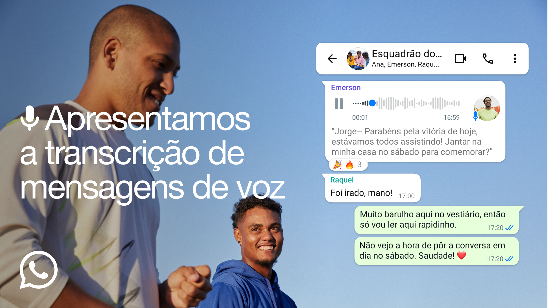 Como habilitar transcrição no WhatsApp?