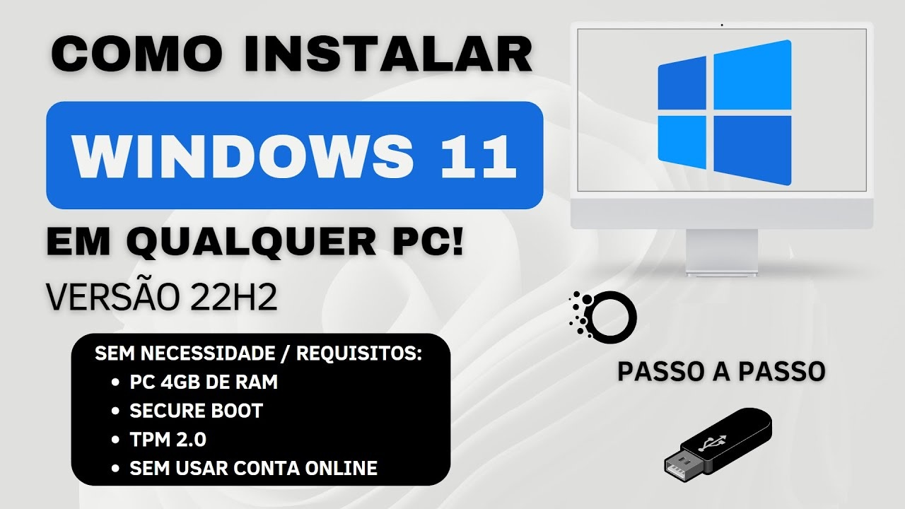 COMO INSTALAR WINDOWS 11 EM QUALQUER PC